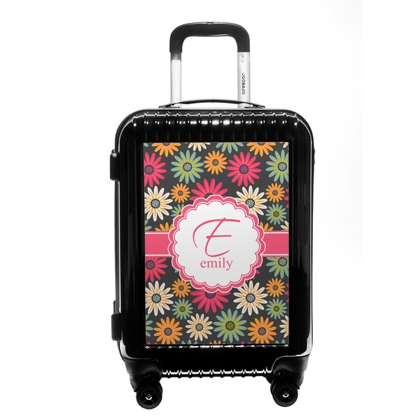 Custom Daisies Carry On Hard Shell Suitcase (Personalized)