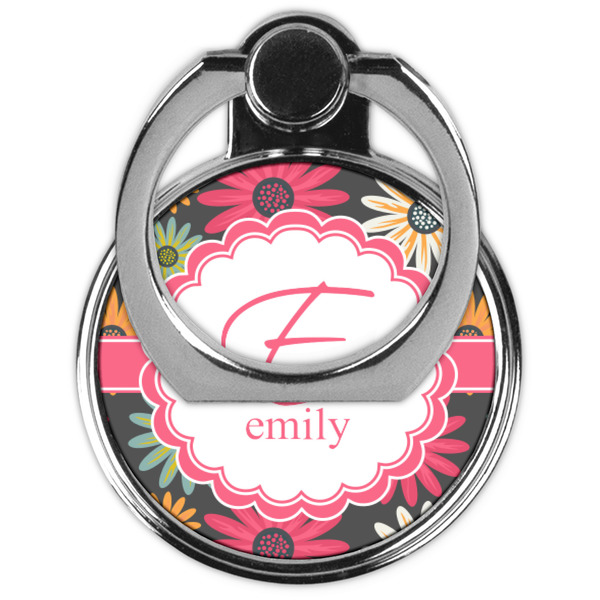 Daisies Cell Phone Ring Stand & Holder - Front (Collapsed)