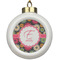 Daisies Ceramic Ball Ornament (Personalized)