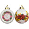 Daisies Ceramic Christmas Ornament - Poinsettias (APPROVAL)