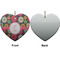Daisies Ceramic Flat Ornament - Heart Front & Back (APPROVAL)