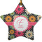 Daisies Ceramic Flat Ornament - Star (Front)