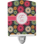 Daisies Ceramic Night Light (Personalized)