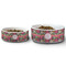 Daisies Ceramic Dog Bowls - Size Comparison