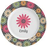 Daisies Ceramic Dinner Plates (Set of 4) (Personalized)