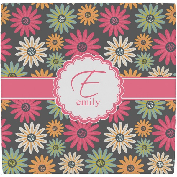 Custom Daisies Ceramic Tile Hot Pad (Personalized)