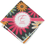 Daisies Cloth Cocktail Napkin - Single w/ Name and Initial