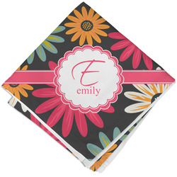Daisies Cloth Cocktail Napkin - Single w/ Name and Initial