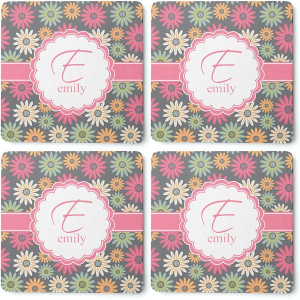 Daisies Coaster Rubber Back - Apvl