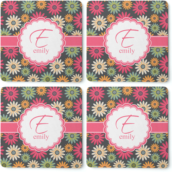 Daisies Coaster Rubber Back - Apvl