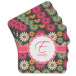 Daisies Cork Coaster - Set of 4 w/ Name and Initial