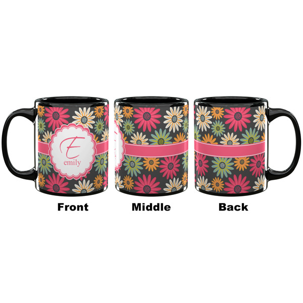 Daisies Coffee Mug - 11 oz - Black APPROVAL
