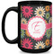 Daisies 15 Oz Coffee Mug - Black (Personalized)