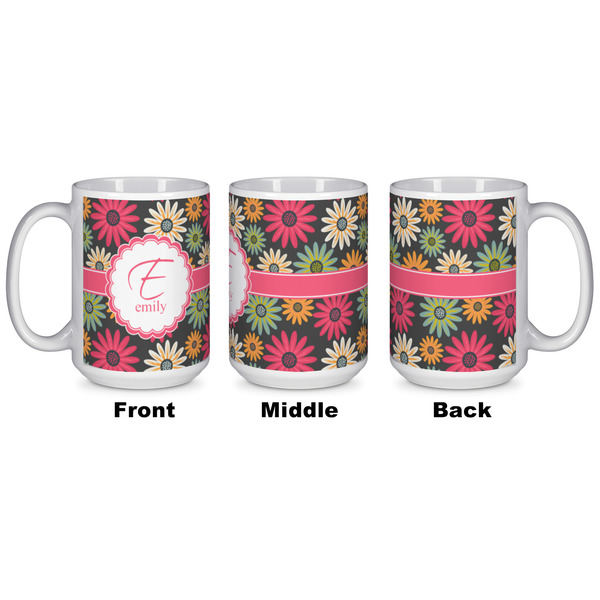 Daisies Coffee Mug - 15 oz - White APPROVAL
