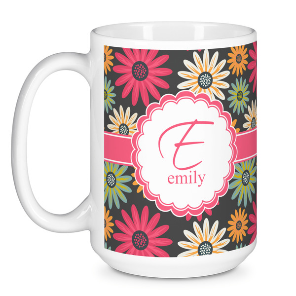 Daisies Coffee Mug - 15 oz - White