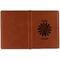 Daisies Cognac Leather Passport Holder Outside Single Sided - Apvl