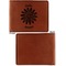 Daisies Cognac Leatherette Bifold Wallets - Front and Back Single Sided - Apvl
