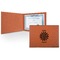 Daisies Cognac Leatherette Diploma / Certificate Holders - Front only - Main