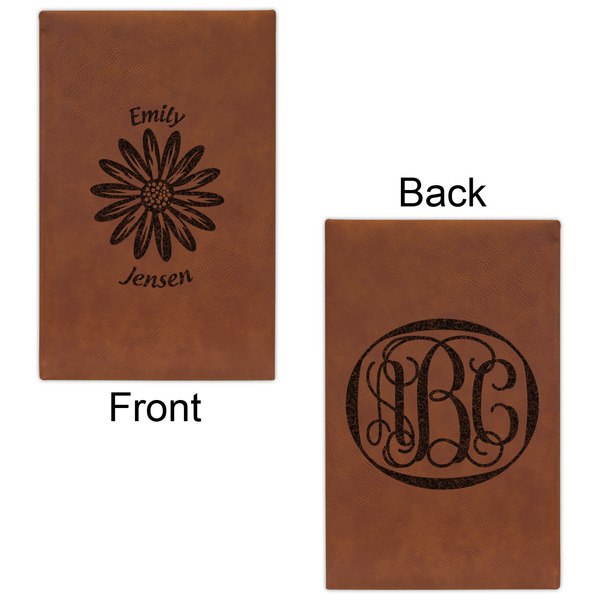 Daisies Cognac Leatherette Journal - Double Sided - Apvl