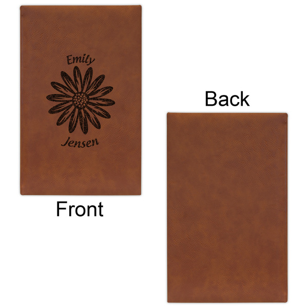 Daisies Cognac Leatherette Journal - Single Sided - Apvl