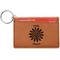 Daisies Cognac Leatherette Keychain ID Holders - Front Credit Card
