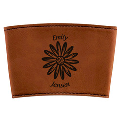Daisies Leatherette Cup Sleeve (Personalized)