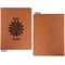 Daisies Cognac Leatherette Portfolios with Notepad - Large - Single Sided - Apvl
