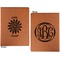 Daisies Cognac Leatherette Portfolios with Notepad - Small - Double Sided- Apvl