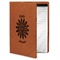 Daisies Cognac Leatherette Portfolios with Notepad - Small - Main