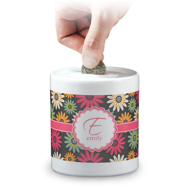 Custom Daisies Coin Bank (Personalized)