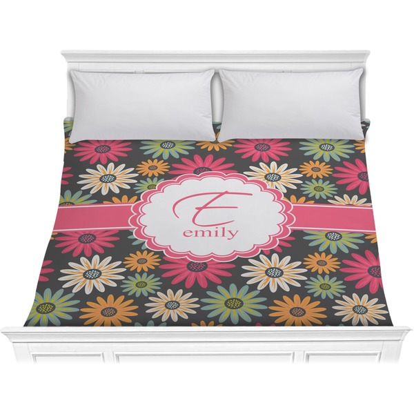 Custom Daisies Comforter - King (Personalized)