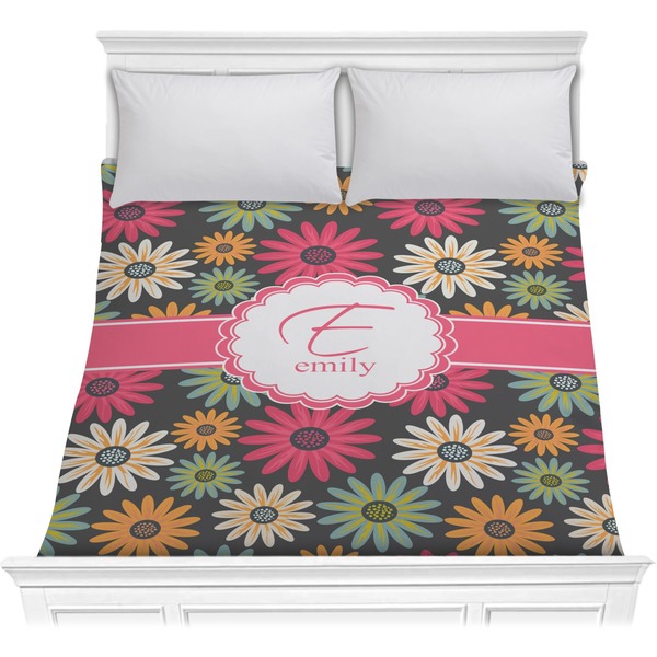 Custom Daisies Comforter - Full / Queen (Personalized)