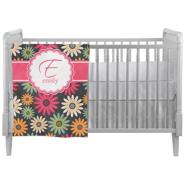 Custom Daisies Crib Comforter / Quilt (Personalized)