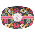 Daisies Plastic Platter - Microwave & Oven Safe Composite Polymer (Personalized)