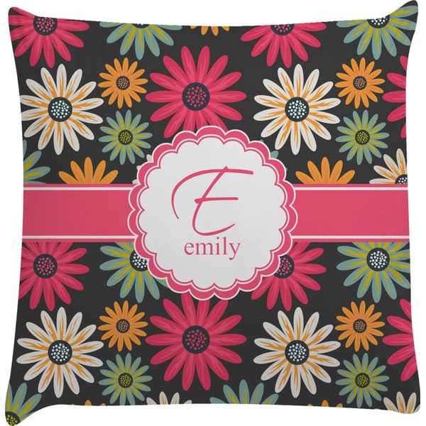 Custom Daisies Decorative Pillow Case (Personalized)