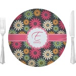 Daisies Glass Lunch / Dinner Plate 10" (Personalized)