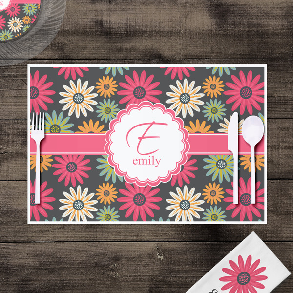 Daisies Disposable Paper Placemat - In Context