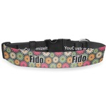 Daisies Deluxe Dog Collar - Double Extra Large (20.5" to 35") (Personalized)