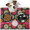 Daisies Dog Food Mat - Medium LIFESTYLE