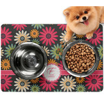 Daisies Dog Food Mat - Small w/ Name and Initial