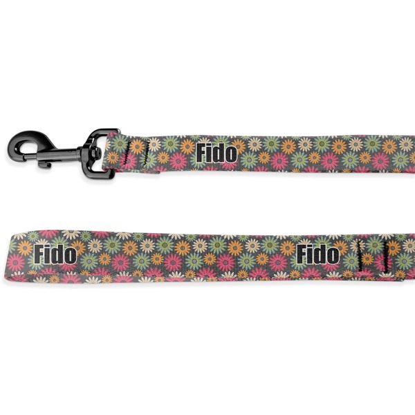 Custom Daisies Deluxe Dog Leash - 4 ft (Personalized)