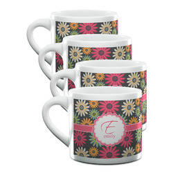 Daisies Double Shot Espresso Cups - Set of 4 (Personalized)