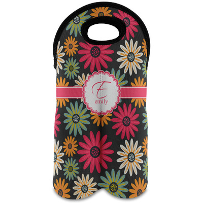 Daisies Wine Tote Bag (2 Bottles) (Personalized)