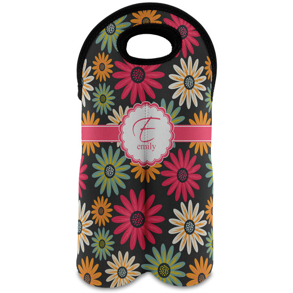 Custom Daisies Wine Tote Bag (2 Bottles) (Personalized)