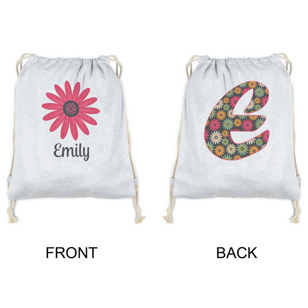 Daisies Drawstring Backpacks - Sweatshirt Fleece - Double Sided - APPROVAL