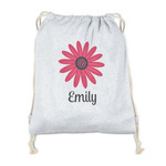 Daisies Drawstring Backpack - Sweatshirt Fleece - Single Sided (Personalized)