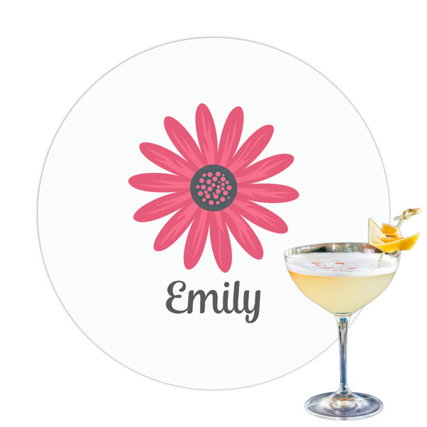 Custom Daisies Printed Drink Topper (Personalized)