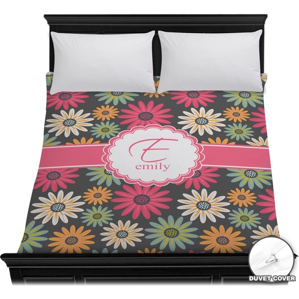 Custom Daisies Duvet Cover - Full / Queen (Personalized)