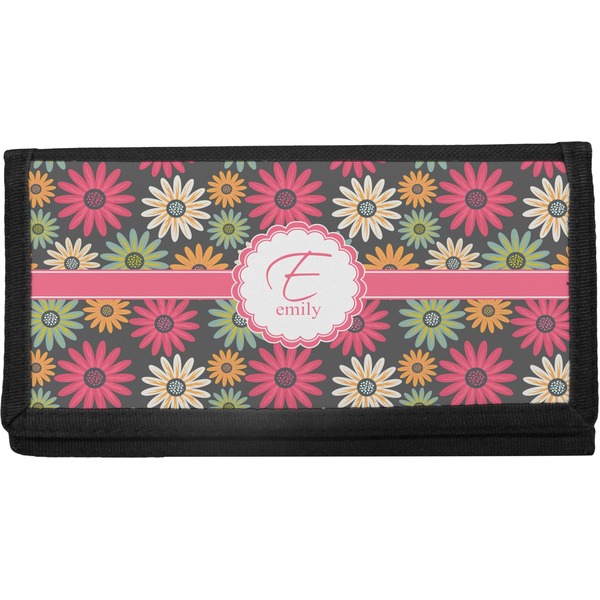 Custom Daisies Canvas Checkbook Cover (Personalized)