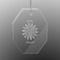 Daisies Engraved Glass Ornaments - Octagon